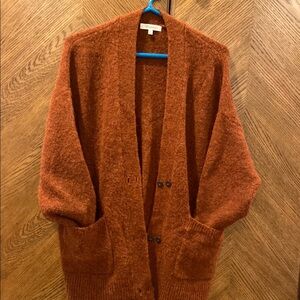 Cozy Rust Madewell  Cardigan Sweater size M